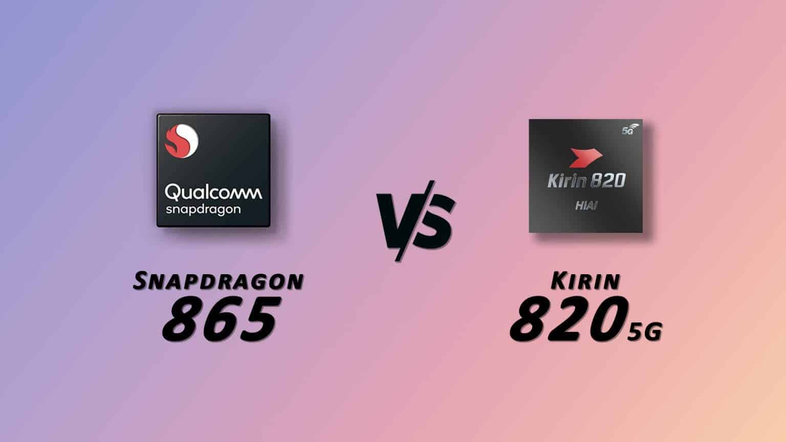 snapdragon 865 vs kirin 990 5g