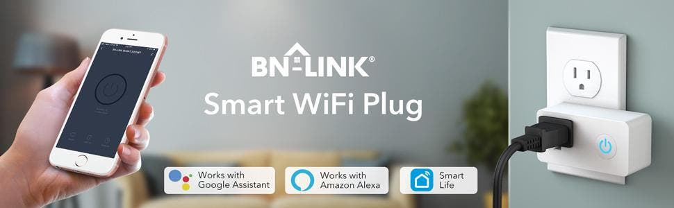 BN-LINK Outdoor Dual Smart WiFi Plug Compatible with Alexa and Google  Assistant
