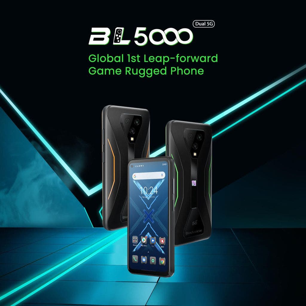 Blackview 5G Rugged Gaming Smartphone BL5000 BL6000Pro 8GB RAM 125°  Wide-angle