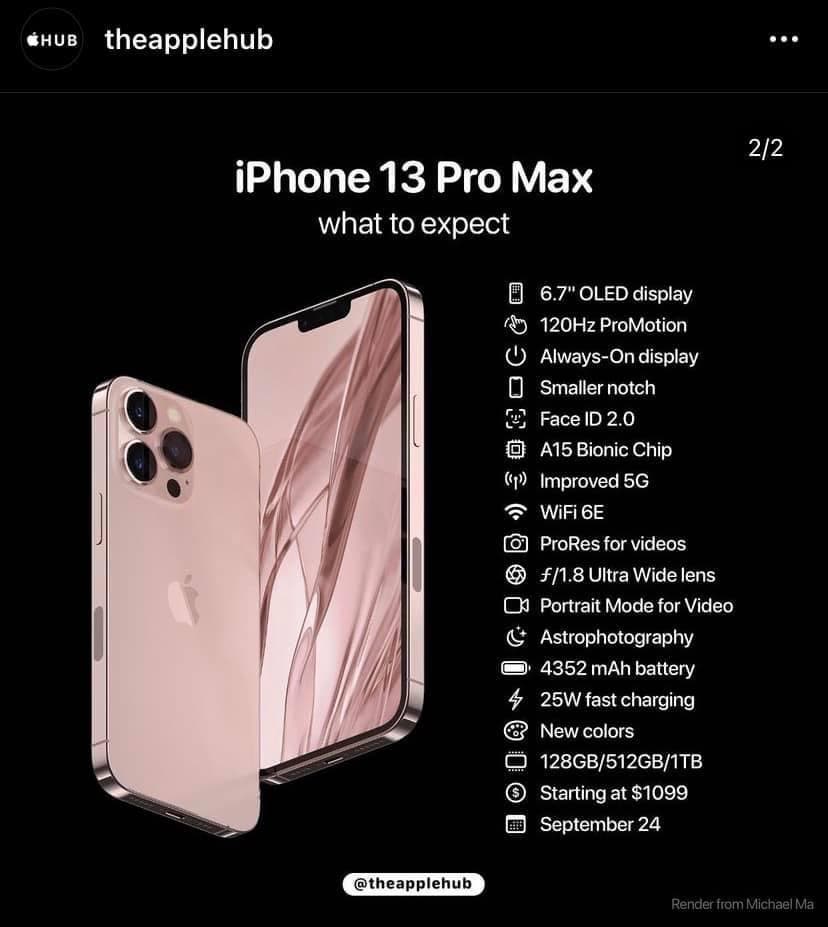 iPhone 13 Pro - Technical Specifications (UK)