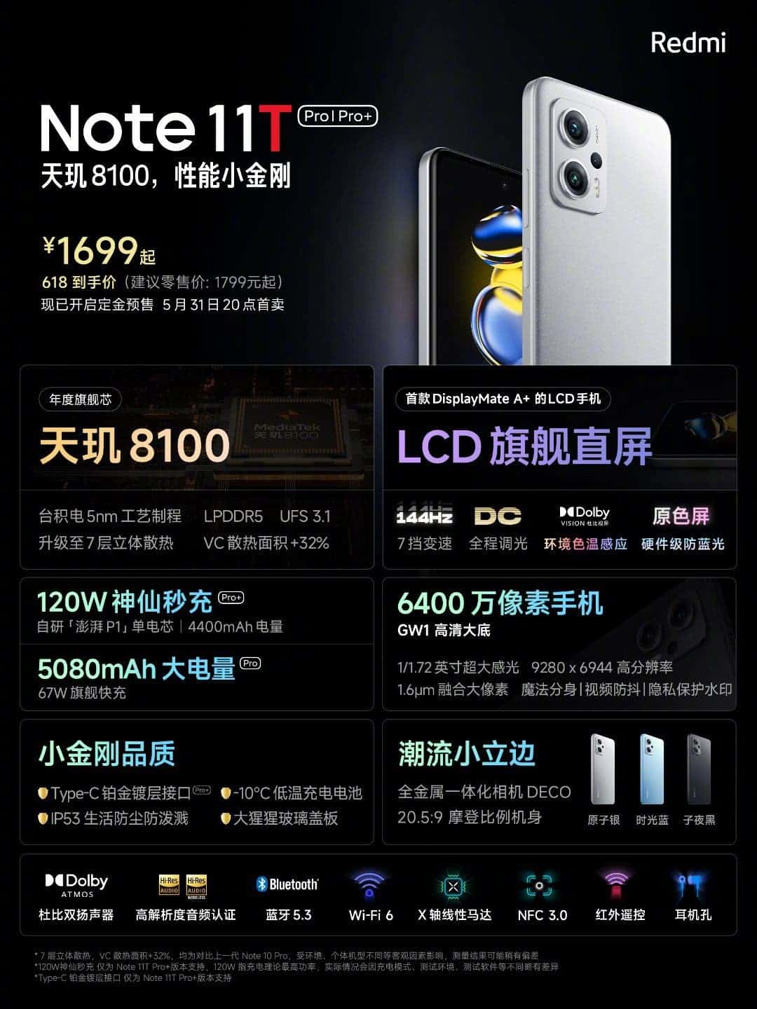Xiaomi Redmi Note 11t Pro, Smartphone Xiaomi 11t Pro