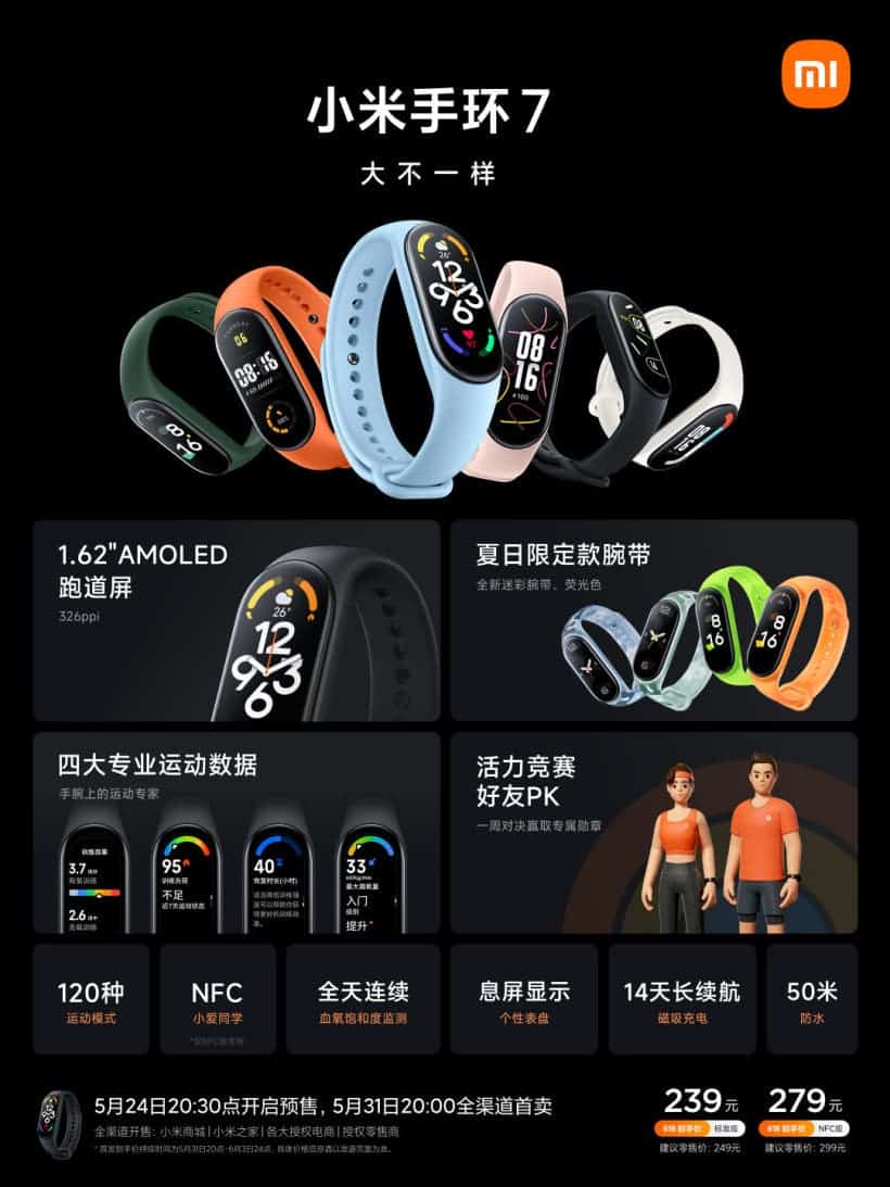 Xiaomi Band 7 gets new features via firmware update - Gizmochina