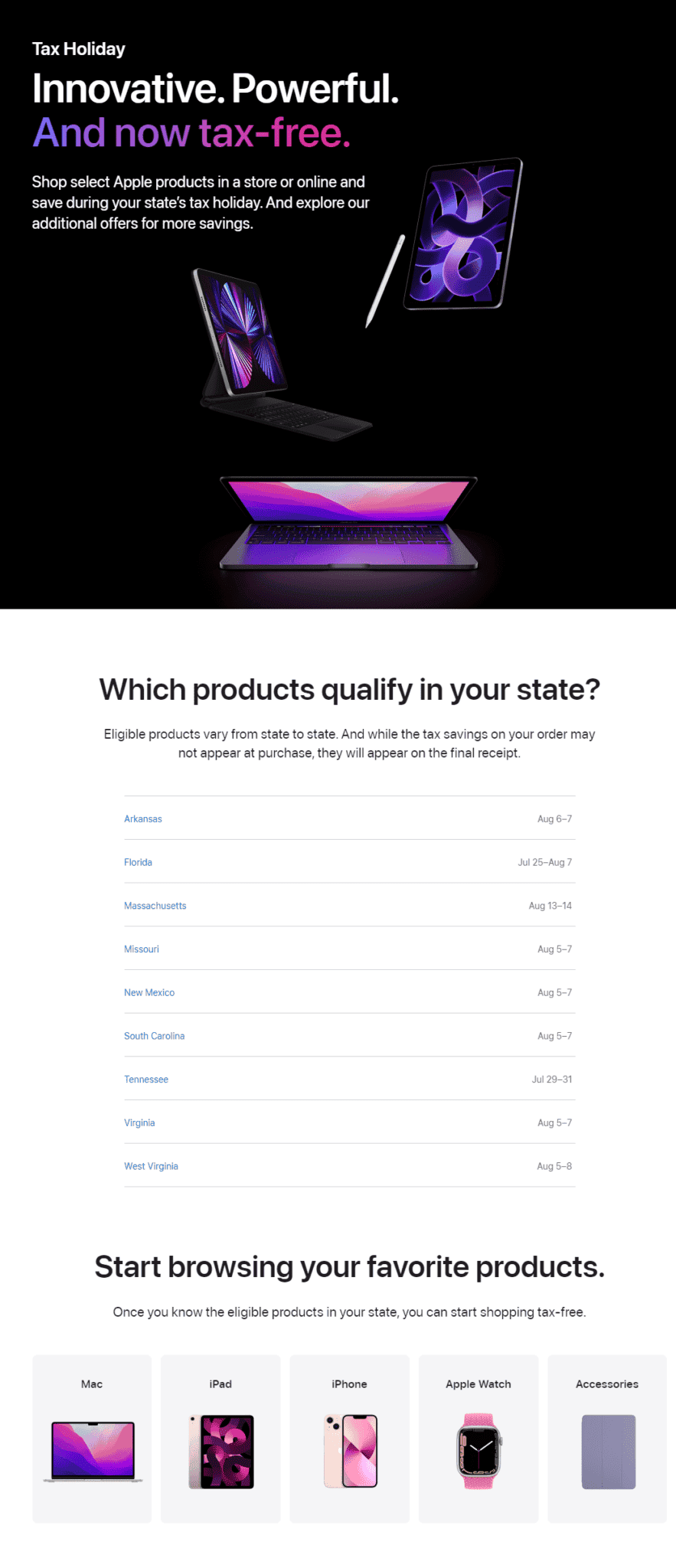 Americans will love this Apple taxfree sales is coming to 9 US states