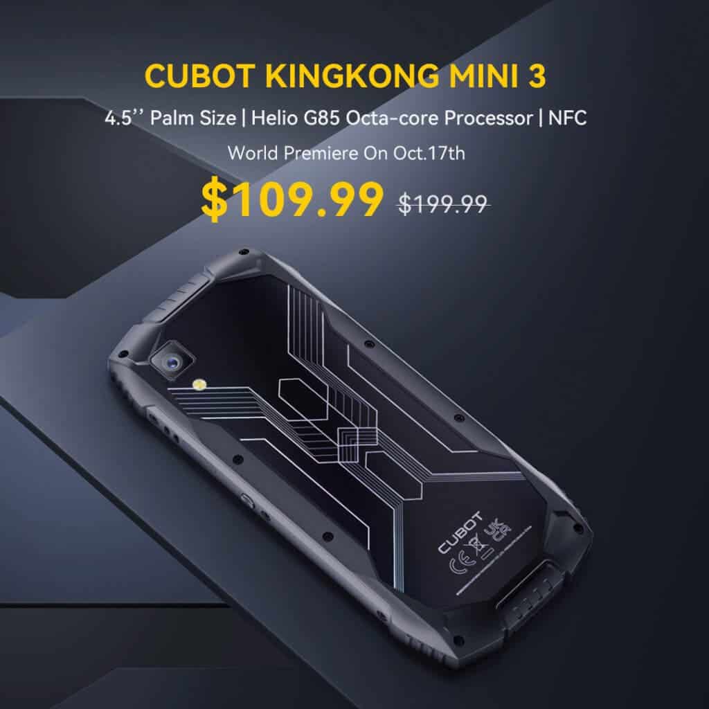 Cubot launches the upgraded mini rugged KingKong Mini 3 