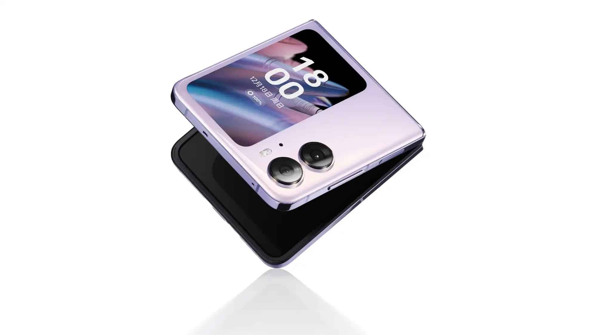 oppo find n2 flip design renders foldable features specifications