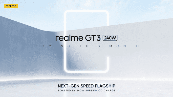 realme GT3 release - up to 16GB + 1TB & 240W fast charging speed