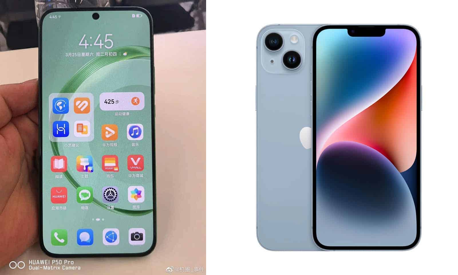 Huawei Nova 11 depan vs iPhone