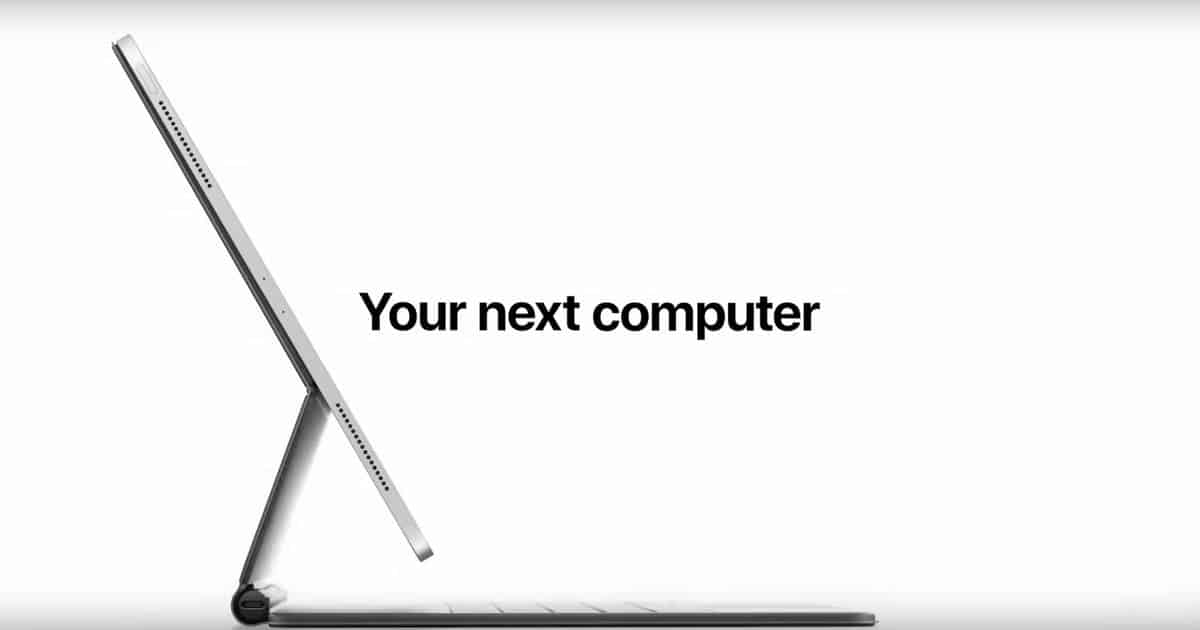 Apple iPad ad Stating It's A Laptop Replacement