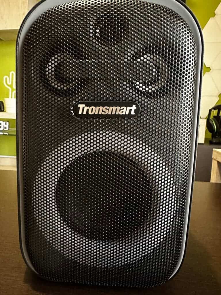 Tronsmart Halo 100 Portable Party Bluetooth Speaker, 3 Way Sound System,  Stereo Pairing, Light Show, IPX6 Waterproof, 18H Playtime, Custom EQ & Bass