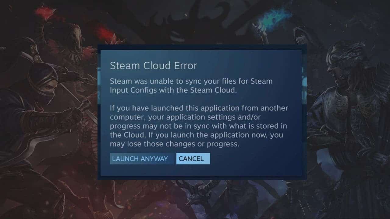 Steam Deck Cloud Sync Error 