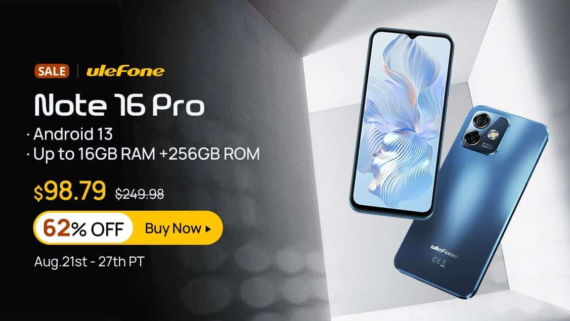 Ulefone Note 16 Pro Smartphone 256GB ROM Android 13 Global Version
