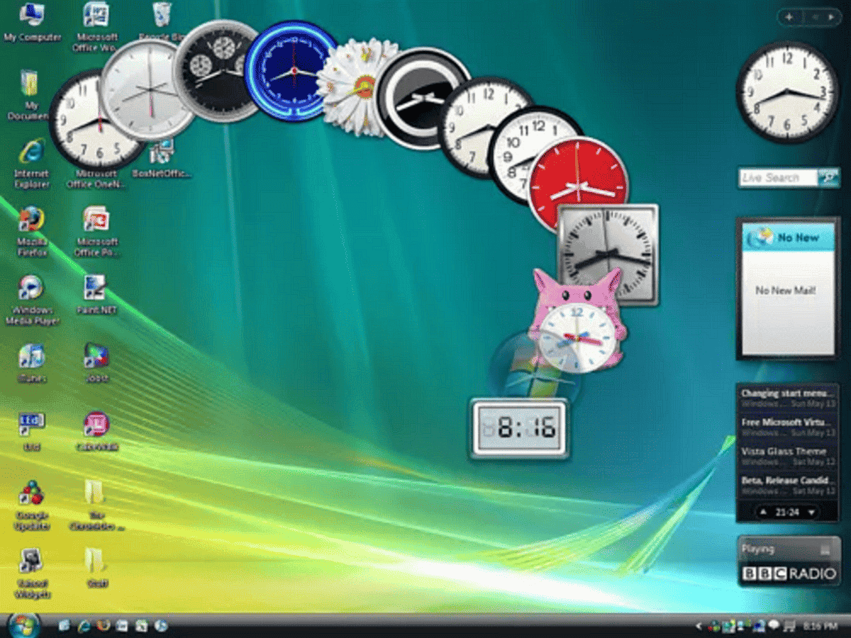 Боковая панель Windows Vista