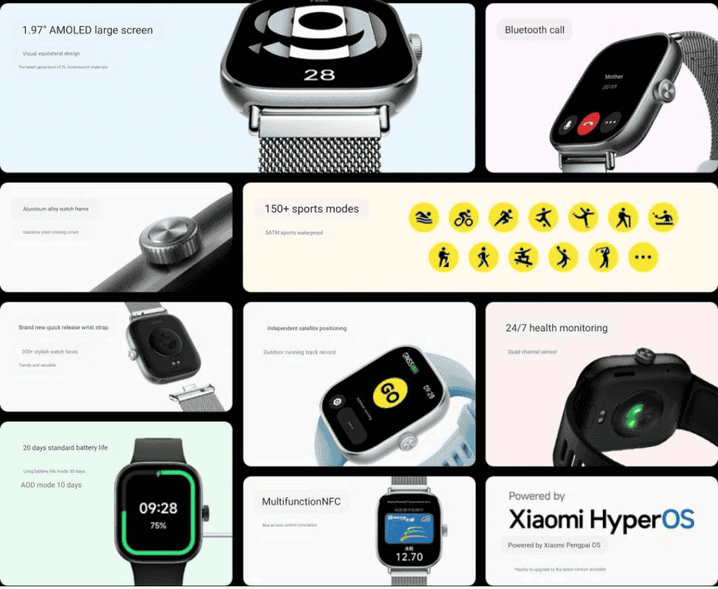 Global Version xiaomi Redmi Watch 3 GPS Smart Watch AMOLED Screen Bluetooth  Call 
