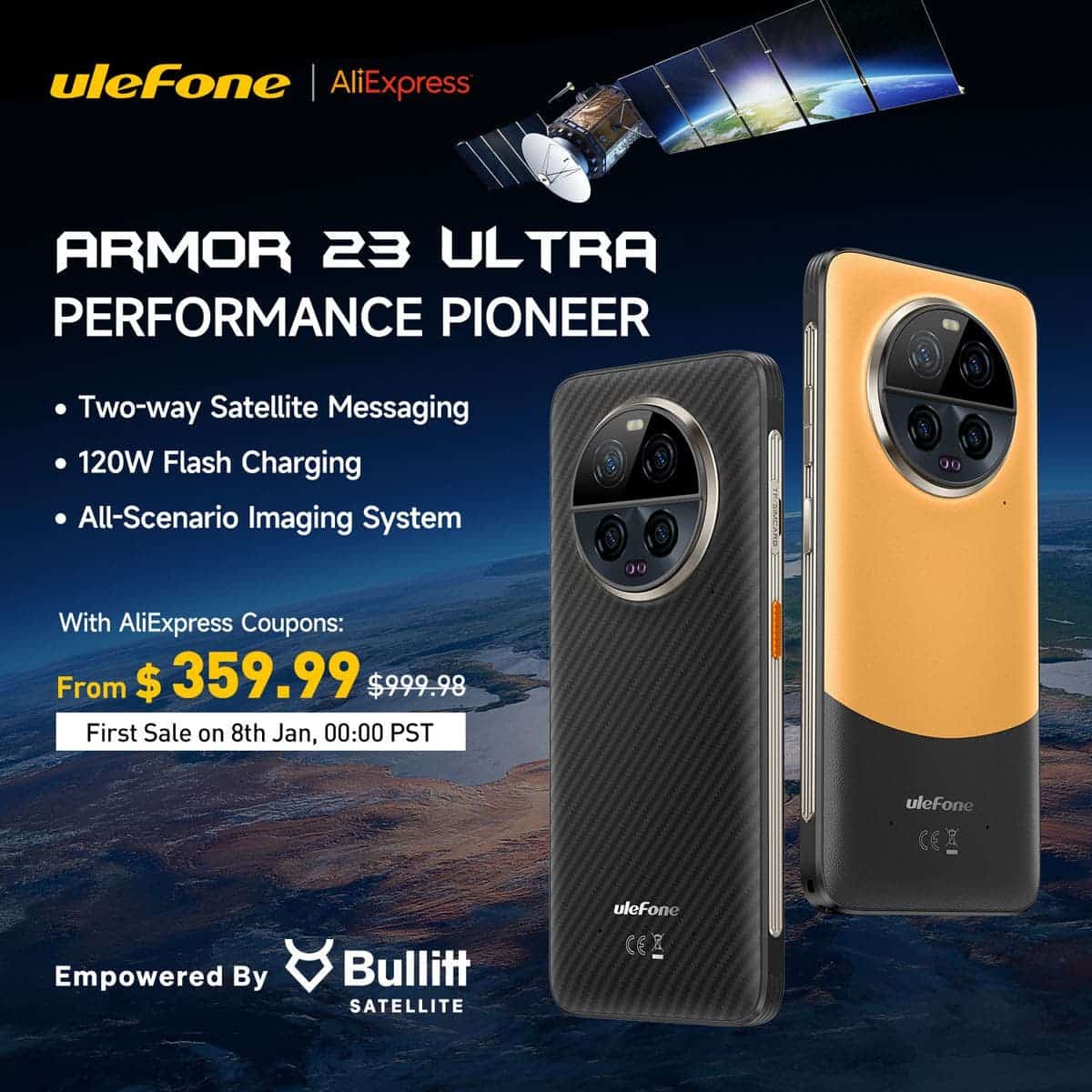 El nuevo teléfono insignia por satélite Armor 23 Ultra de Ulefone