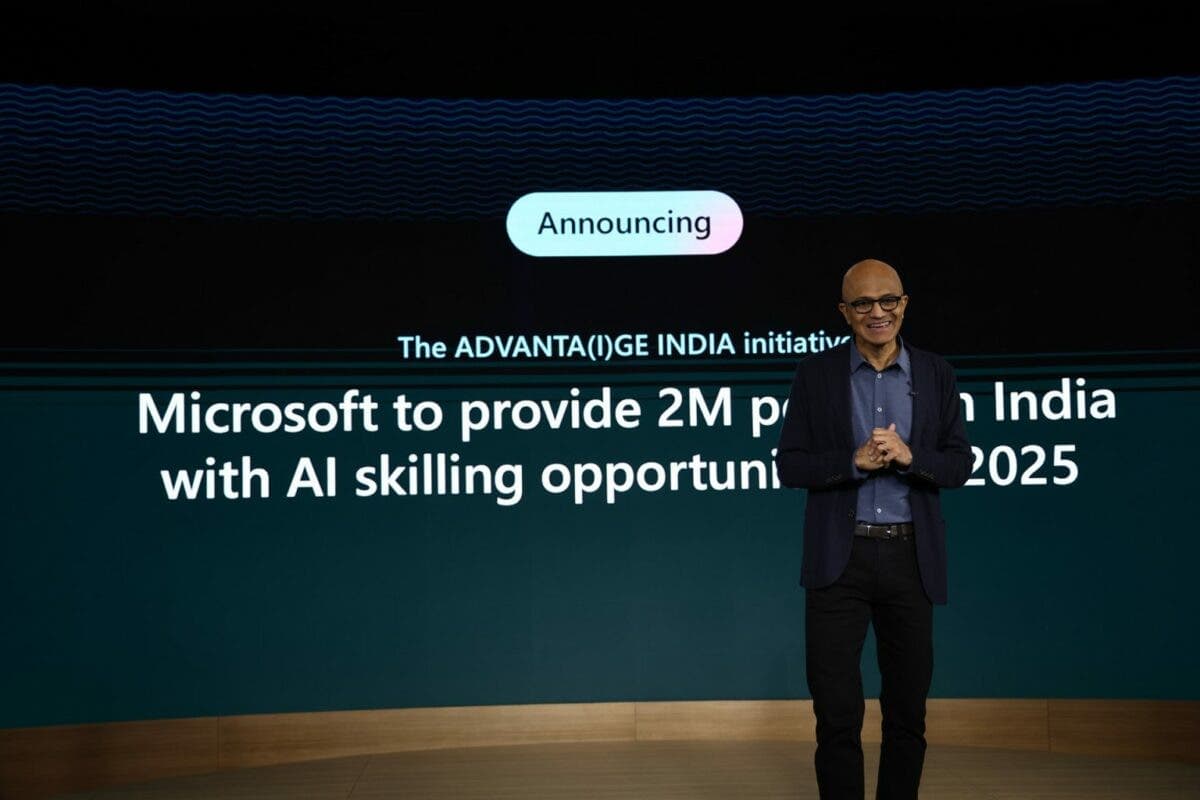 Microsoft plans to provide AI skills to 2 million workers in India by 2025