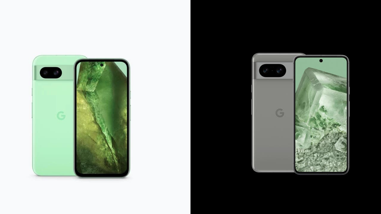 Google Pixel 8a vs Pixel 8 screens