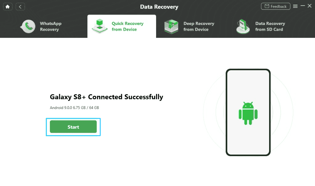 Connect your Android device Android Photo Recovery