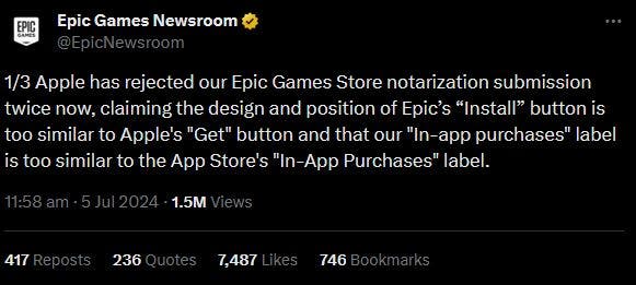 Epic Games Store approval