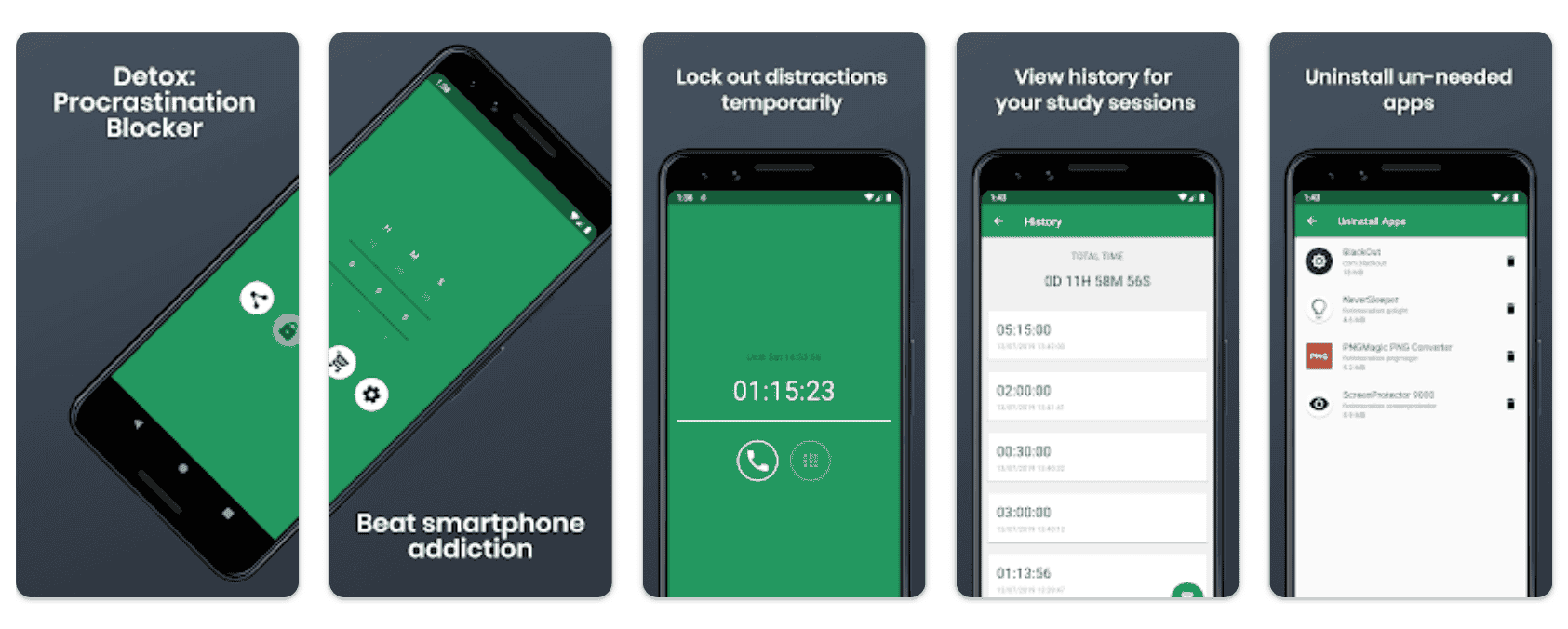 Detox phone app