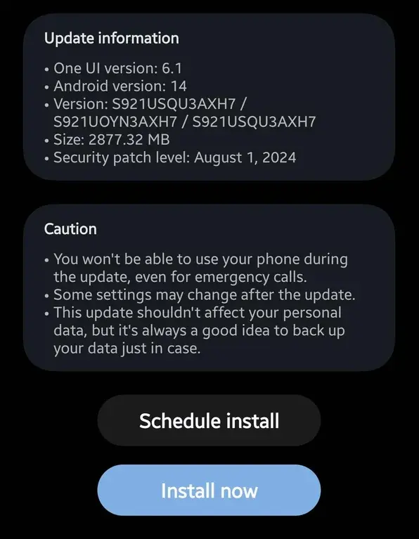 Samsung One UI 6.1.1 update