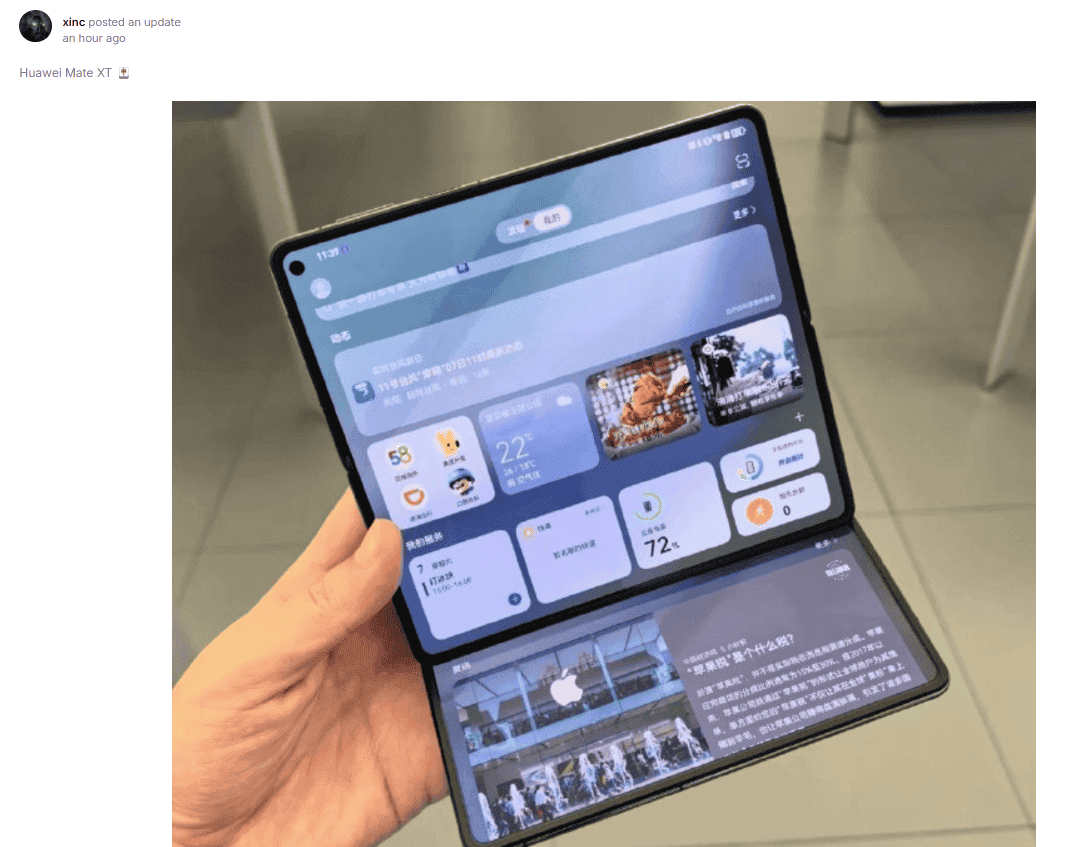 Huawei Mate XT Leaked: A Closer Look at the World's First Tri-Fold Phone -  Gizchina.com